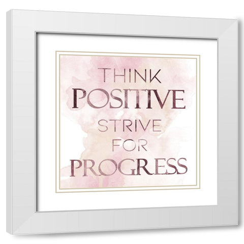 Positive Blush White Modern Wood Framed Art Print with Double Matting by Villa, Mlli