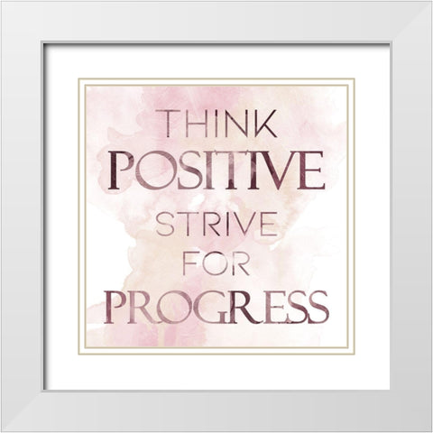 Positive Blush White Modern Wood Framed Art Print with Double Matting by Villa, Mlli