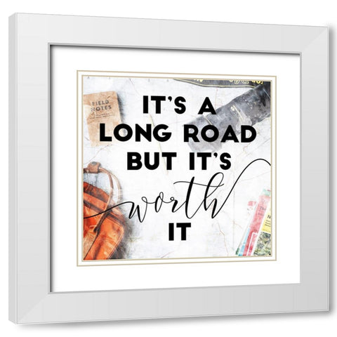Worth White Modern Wood Framed Art Print with Double Matting by Villa, Mlli