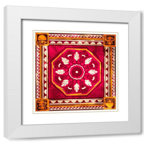 Hot Medallion Mate White Modern Wood Framed Art Print with Double Matting by Villa, Mlli