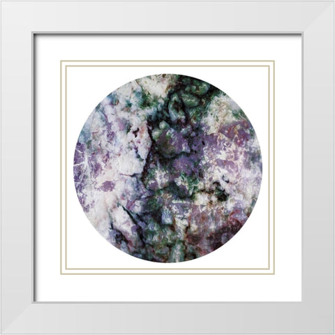 Light Smog Abstract Circle White Modern Wood Framed Art Print with Double Matting by Villa, Mlli
