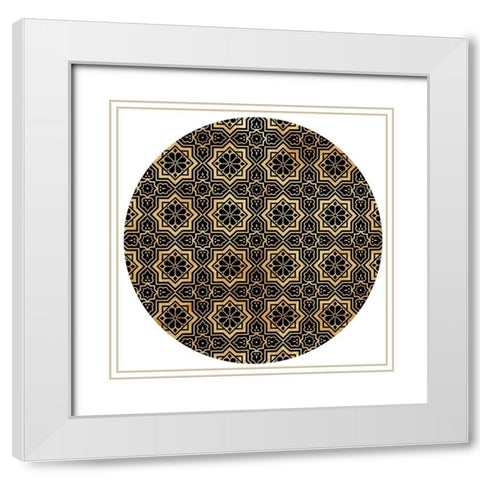 Dont Get Lost Circle White Modern Wood Framed Art Print with Double Matting by Villa, Milli