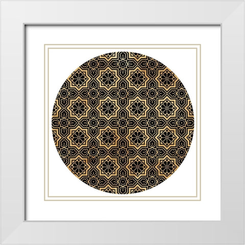 Dont Get Lost Circle White Modern Wood Framed Art Print with Double Matting by Villa, Milli