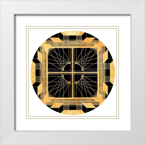 Lost Architecture Circle White Modern Wood Framed Art Print with Double Matting by Villa, Milli