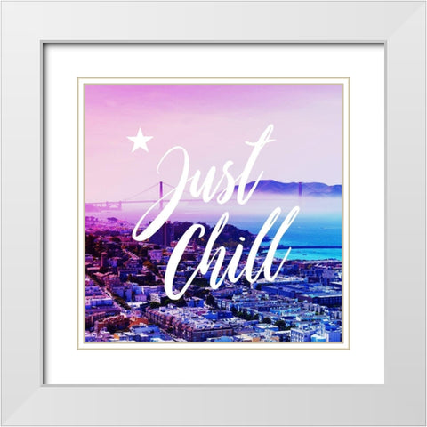 Just Chill Two White Modern Wood Framed Art Print with Double Matting by Villa, Mlli