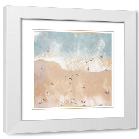 Lay Out On The Beach White Modern Wood Framed Art Print with Double Matting by Villa, Mlli
