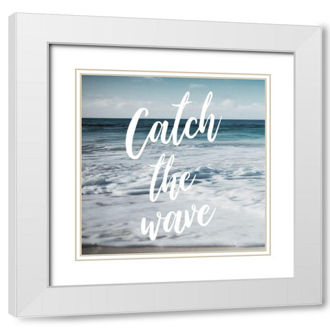 Catch The Wave White Modern Wood Framed Art Print with Double Matting by Villa, Mlli