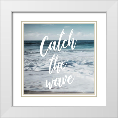 Catch The Wave White Modern Wood Framed Art Print with Double Matting by Villa, Mlli