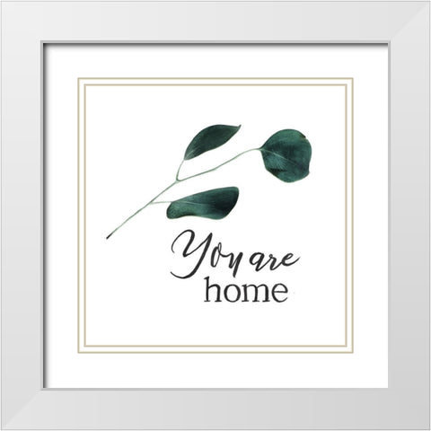 Flower Home White Modern Wood Framed Art Print with Double Matting by Villa, Mlli