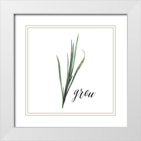 Grow White Modern Wood Framed Art Print with Double Matting by Villa, Mlli