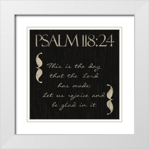 Psalm This White Modern Wood Framed Art Print with Double Matting by Villa, Mlli