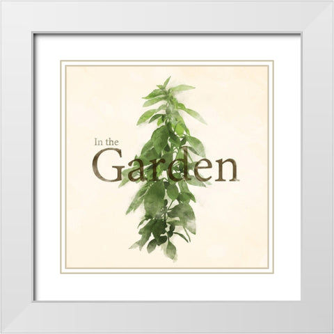 In The Garden Flower White Modern Wood Framed Art Print with Double Matting by Villa, Mlli