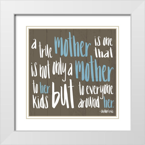 Mother Mother White Modern Wood Framed Art Print with Double Matting by Villa, Mlli