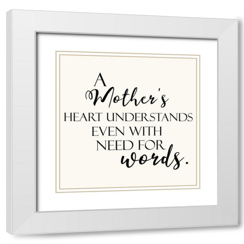 Mother Words White Modern Wood Framed Art Print with Double Matting by Villa, Mlli