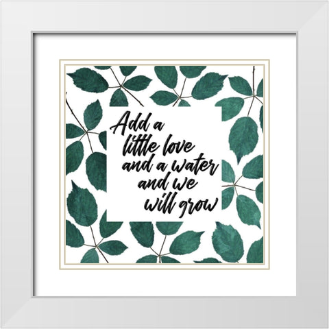 Add Love And Water White Modern Wood Framed Art Print with Double Matting by Villa, Mlli