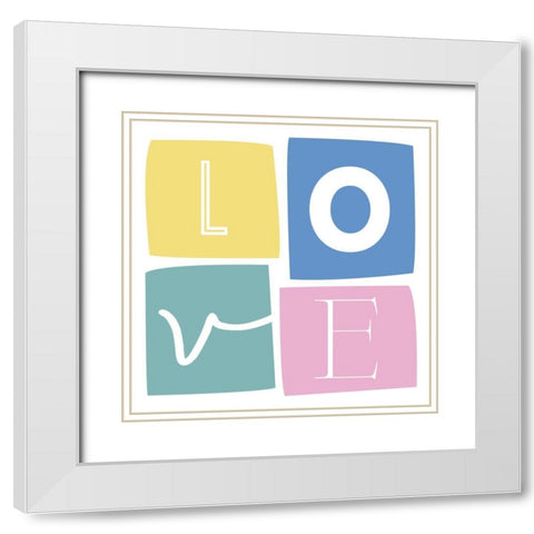Love Boxes White Modern Wood Framed Art Print with Double Matting by Villa, Mlli