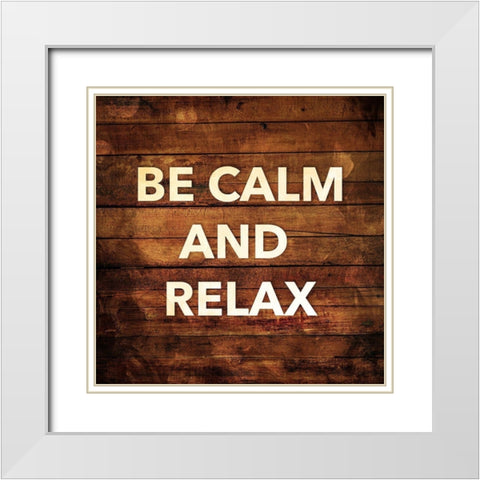 Calm and Relax White Modern Wood Framed Art Print with Double Matting by Villa, Mlli