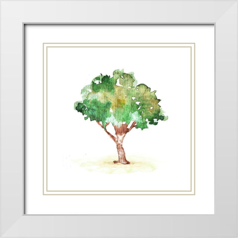 Water The Tree White Modern Wood Framed Art Print with Double Matting by Villa, Mlli