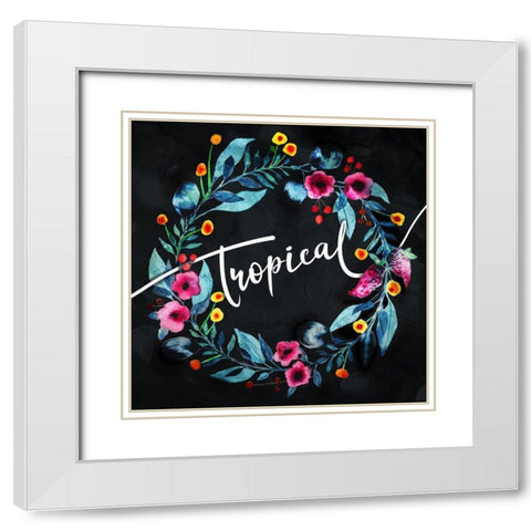 Tropical Reef White Modern Wood Framed Art Print with Double Matting by Villa, Mlli