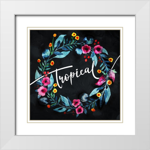 Tropical Reef White Modern Wood Framed Art Print with Double Matting by Villa, Mlli