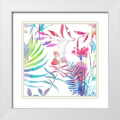 Colorful Arrangement White Modern Wood Framed Art Print with Double Matting by Villa, Mlli
