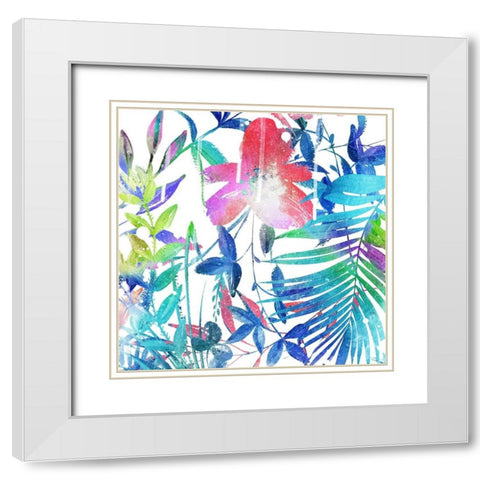 Colorful Arrangement Mate White Modern Wood Framed Art Print with Double Matting by Villa, Mlli