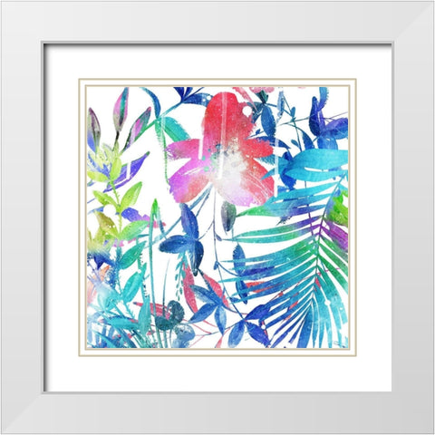 Colorful Arrangement Mate White Modern Wood Framed Art Print with Double Matting by Villa, Mlli