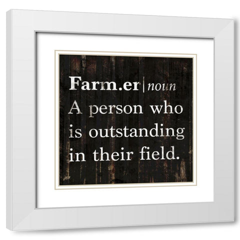 Farm Er White Modern Wood Framed Art Print with Double Matting by Villa, Mlli