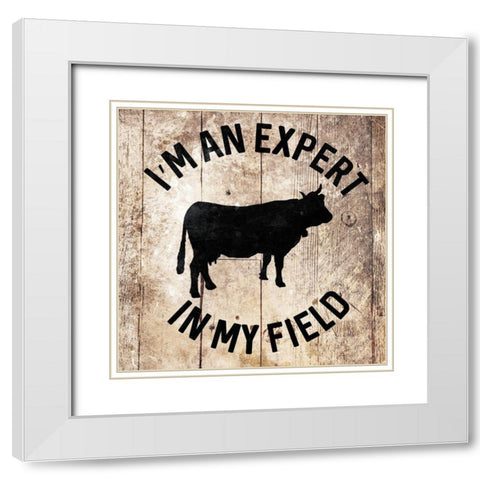 In My Field White Modern Wood Framed Art Print with Double Matting by Villa, Mlli