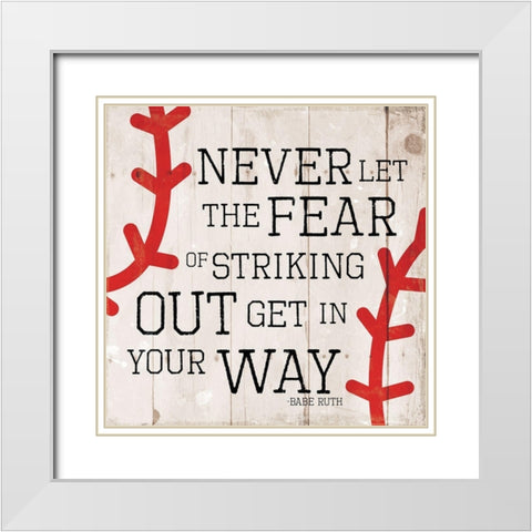 Striking Out White Modern Wood Framed Art Print with Double Matting by Villa, Mlli