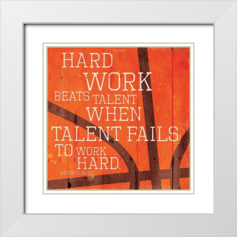 Hard Work White Modern Wood Framed Art Print with Double Matting by Villa, Mlli