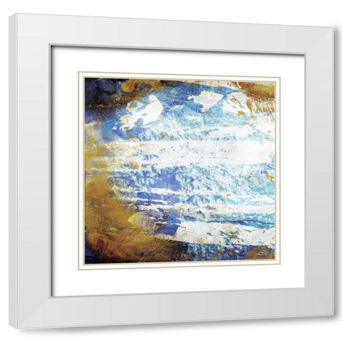 Gold Water Typhoon White Modern Wood Framed Art Print with Double Matting by Villa, Mlli