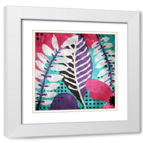 Flower Bunch One White Modern Wood Framed Art Print with Double Matting by Villa, Mlli
