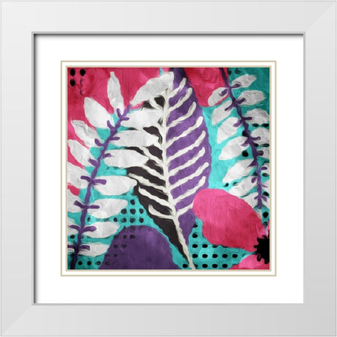 Flower Bunch One White Modern Wood Framed Art Print with Double Matting by Villa, Mlli