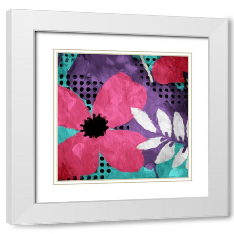 Flower Bunch Three White Modern Wood Framed Art Print with Double Matting by Villa, Mlli