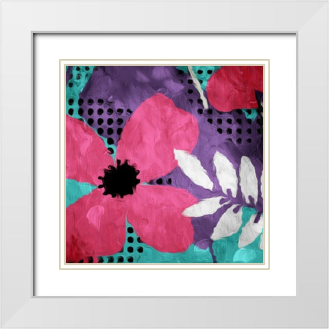 Flower Bunch Three White Modern Wood Framed Art Print with Double Matting by Villa, Mlli