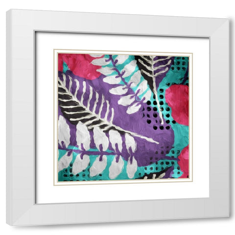 Flower Bunch Four White Modern Wood Framed Art Print with Double Matting by Villa, Mlli