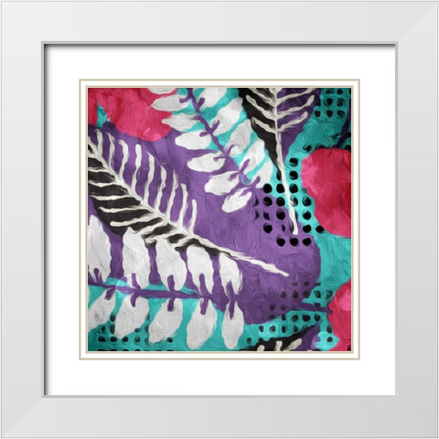 Flower Bunch Four White Modern Wood Framed Art Print with Double Matting by Villa, Mlli