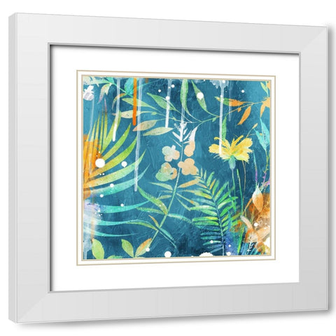 Tropical Plants White Modern Wood Framed Art Print with Double Matting by Villa, Mlli