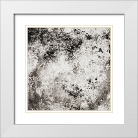 Chaotic Calm Neutral White Modern Wood Framed Art Print with Double Matting by Villa, Mlli