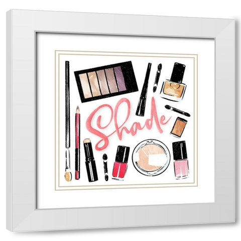 Shad White Modern Wood Framed Art Print with Double Matting by Villa, Mlli