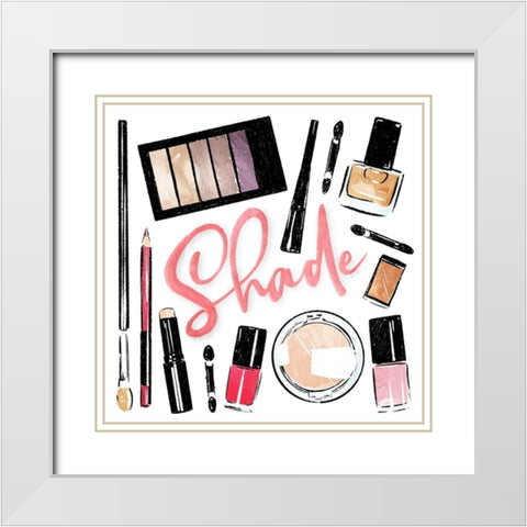 Shad White Modern Wood Framed Art Print with Double Matting by Villa, Mlli