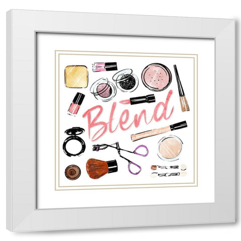 Blend White Modern Wood Framed Art Print with Double Matting by Villa, Mlli