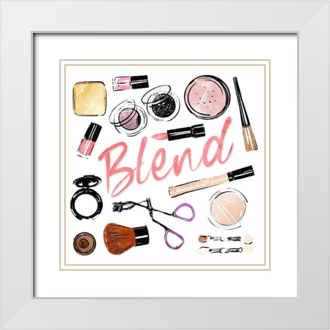 Blend White Modern Wood Framed Art Print with Double Matting by Villa, Mlli