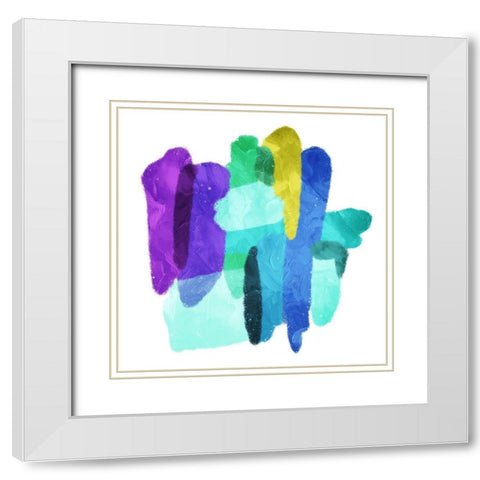 Finger Paint White Modern Wood Framed Art Print with Double Matting by Villa, Mlli