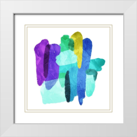 Finger Paint White Modern Wood Framed Art Print with Double Matting by Villa, Mlli