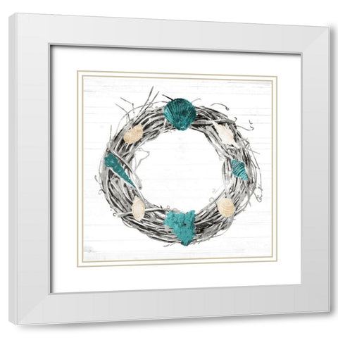 Time For the Coast White Modern Wood Framed Art Print with Double Matting by Villa, Mlli