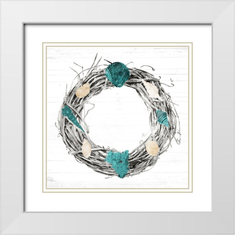 Time For the Coast White Modern Wood Framed Art Print with Double Matting by Villa, Mlli