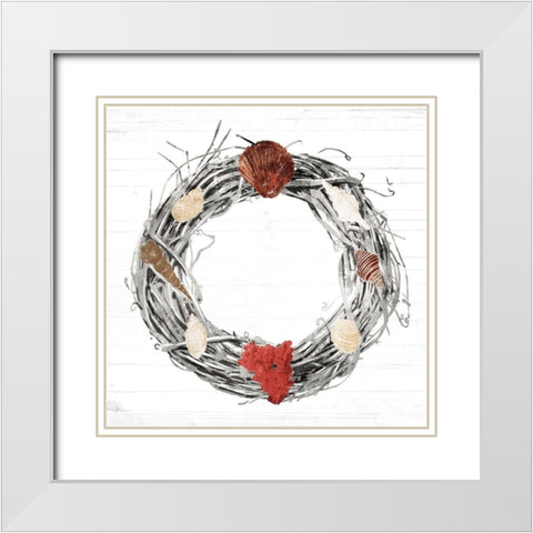 Time For the Coast True Colors White Modern Wood Framed Art Print with Double Matting by Villa, Mlli
