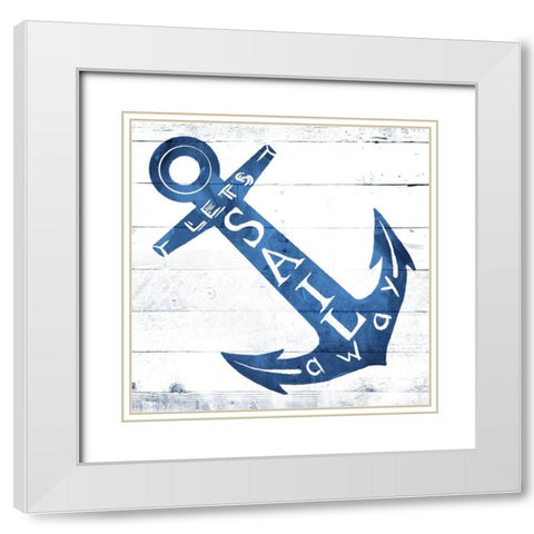 Let Sail Away White Modern Wood Framed Art Print with Double Matting by Villa, Mlli